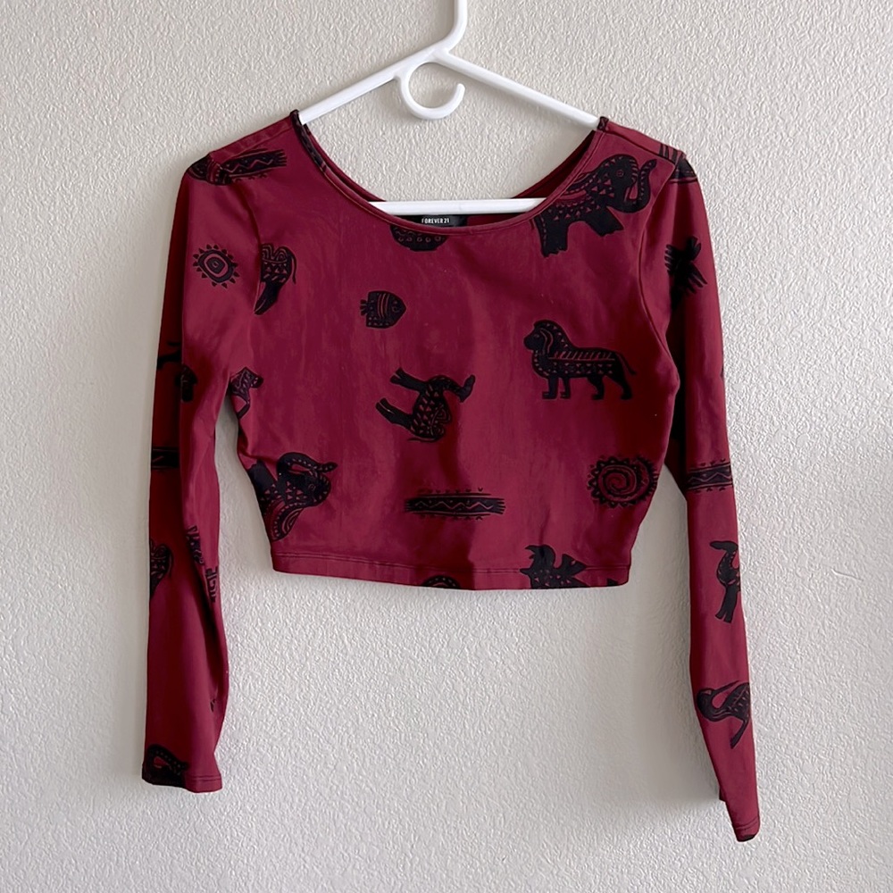 Long sleeve crop top